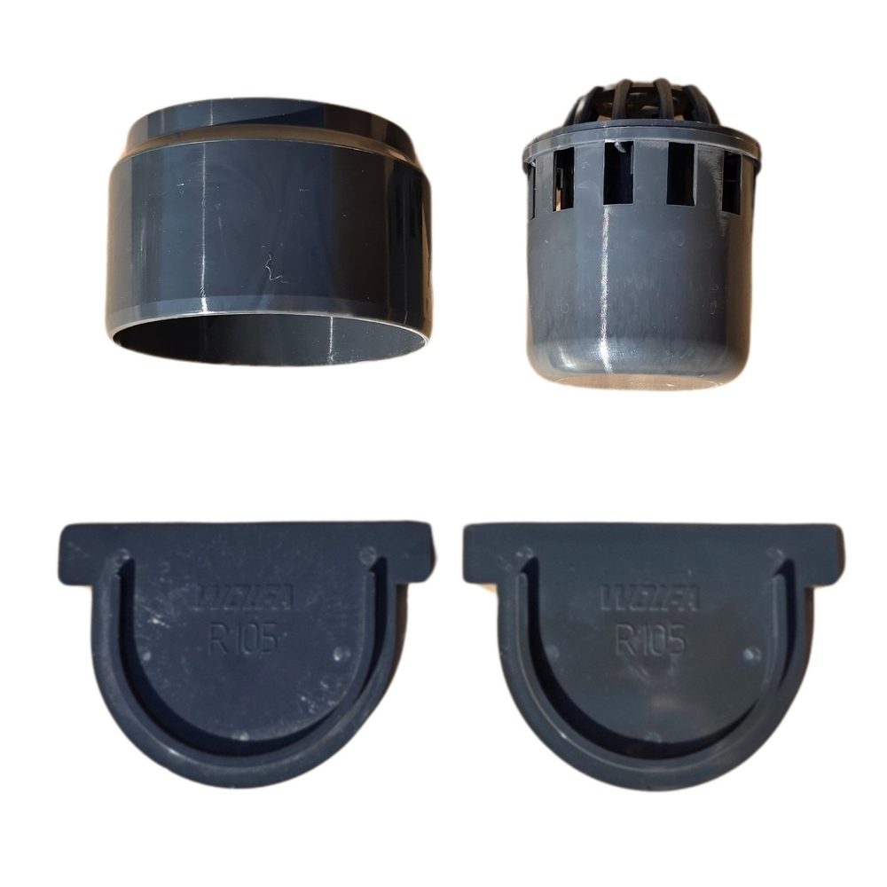 Komplet połączenia odpływowego 100/8V antracytowy